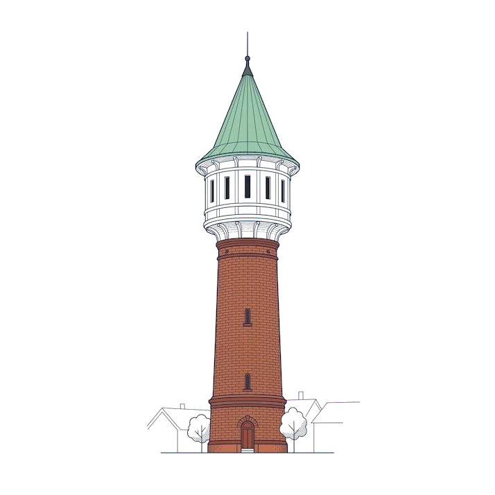 Illustration des Wasserturms in Eppelheim